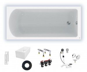 Ideal Standard HOTLINE NEU 1700x750x465mm, Körperform-Badewanne Weiß