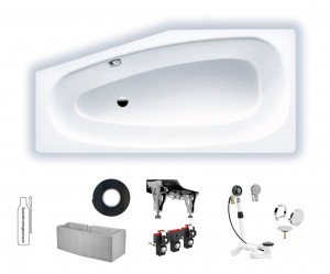 Kaldewei Advantage Mini rechts 1570x700/475 Raumsparwanne 224400010001