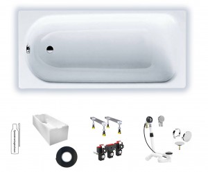 Kaldewei Advantage Saniform Plus 362-1 1600x700mm Stahl-Email Badewanne 111700010001