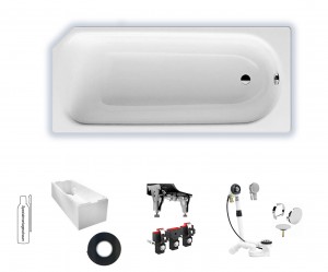 Kaldewei Advantage Saniform V2 1600x700 Badewanne Stahl-Email 192200010001