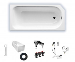 Kaldewei Advantage Saniform V3 1600x700 Badewanne Stahl-Email 192300010001