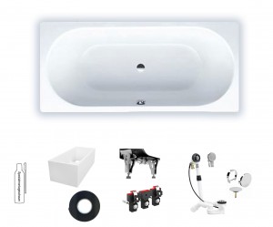 Kaldewei Ambiente Duo Classic 1800x800 Stahl-Email Badewanne 291000010001