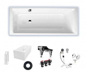 Kaldewei Ambiente Puro 1800x800 Stahl-Email Badewanne 256700010001