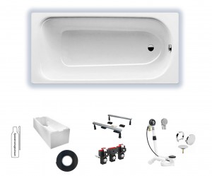 Kaldewei Saniform Plus 1700x750 Badewanne Stahl-Email 112600010001