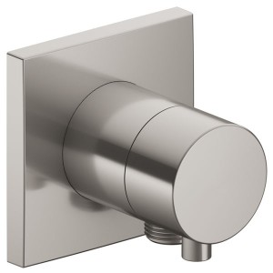 KE Absperrventil IXMO Comf. 59541, eckig Schlauchanschluss, Nickel gebürstet