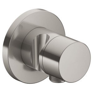 KE Absperrventil IXMO Pure 59541, rund Schlauchanschl./Brauseh.Edelstahl-finish