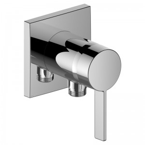 Keuco Einhebelmischer IXMO 59552, mit Schlauchanschluss, eckig, verchromt