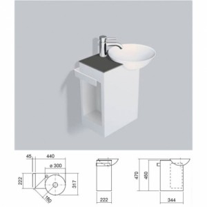 Alape Waschplatz Insert2 5242000 Anthrazit Braun