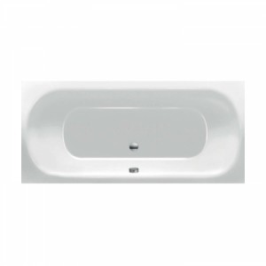 Acryl-Badewanne Alberta 180 x 80 x 48cm weiss Bodenlänge 125,5cm, 245 Liter