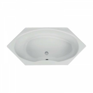 Acryl-Badewanne Austin 190 x 90 x 48,5cm weiss Bodenlänge 126cm, 290 Liter