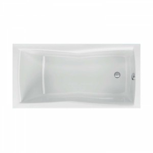 Acryl-Badewanne Bari 150 x 75 x 45,5cm weiss Bodenlänge 115cm, 215 Liter