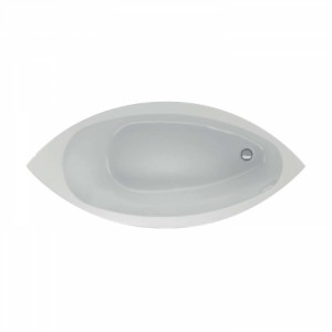Acryl-Badewanne Como 187,5 x 87 x 47,5cm weiss Bodenlänge 123cm, 245 Liter