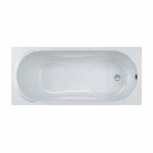Acryl-Badewanne Elja 180 x 80 x 40/43,5cm weiss Bodenlänge 137,5cm, 250 Liter