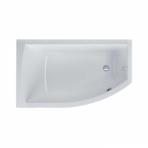 Acryl-Badewanne Flo 150 x 85 x 45,5cm weiss links Bodenlänge 109,5cm, 220 Liter