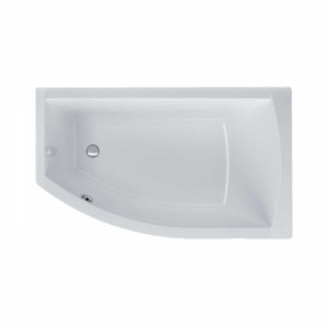 Acryl-Badewanne Flo 160 x 95 x 45,5cm weiss rechts Bodenlänge 113,5cm, 259 Liter