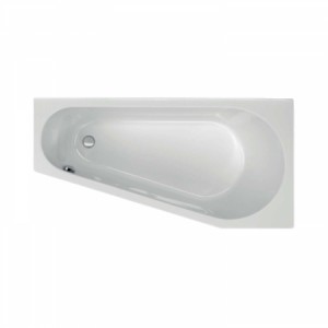Acryl-Badewanne Hiddensee 160 x 80 x 39,5cm weiss rechts Bodenlänge 120cm, 170 Liter