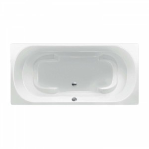 Acryl-Badewanne Kanaga 190 x 90 x 50cm weiss Bodenlänge 134,5cm, 340 Liter