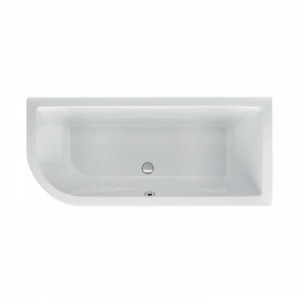 Acryl-Eckvorwandbadewanne Lupor 180 x 80 x 50cm weiss rechts Bodenlänge 130cm, 250 Liter