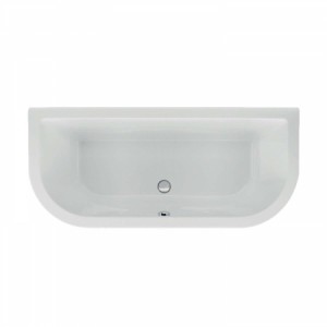 Acryl-Vorwandbadewanne Lupor 180 x 80 x 50cm weiss Bodenlänge 130cm, 240 Liter