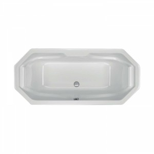 Acryl-Badewanne Norderney 192 x 86 x 48cm weiss Bodenlänge 124cm, 340 Liter