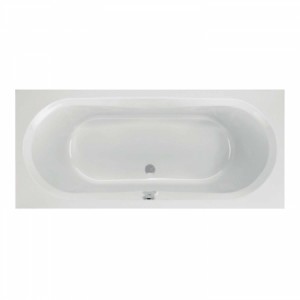 Acryl-Badewanne Vista 180 x 80 x 44,5cm weiss Bodenlänge 124,5cm, 245 Liter