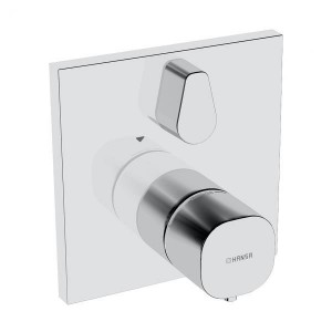 HA Funktionseinheit mit Dekorset Therm.- Wannen-Batt. Hansaliving 8114, chrom