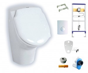 Rocky Urinal Set mit Deckel inkl. Beschichtung