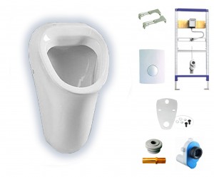 Rocky Absauge Urinal Set weiß inkl. Beschichtung