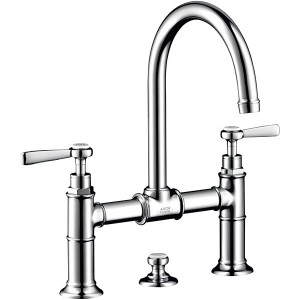 Hansgrohe Zweigriff Waschtischarmatur 220 Axor Montreux Brücke Hebelgriff chrom