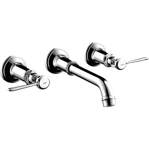 Hansgrohe 3-Loch Waschtischarmatur Axor Montreux Wand Fertigset Hebelgriff chrom