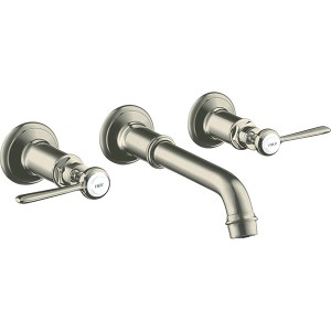 Hansgrohe 3-Loch Waschtischarmatur Axor Montreux Wand Fertigset Hebelgriff BN