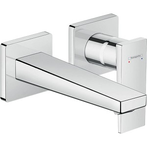 Hansgrohe 2-Loch Waschtischarmatur Unterputz Metropol F-Set chrom kurzer Auslauf