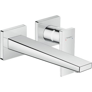 Hansgrohe 2-Loch Waschtischarmatur Unterputz Metropol F-Set langer Auslauf chrom