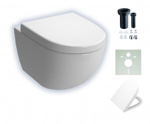 Vitra Options Sento spülrandloses, wandhängendes Tiefspül-WC mit Bidetfunktion 7748B003-0559