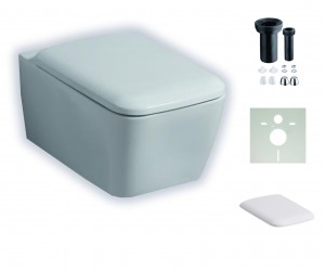 Geberit iCon Square Spülrandloses, wandhängendes Tiefspül-WC 201950000
