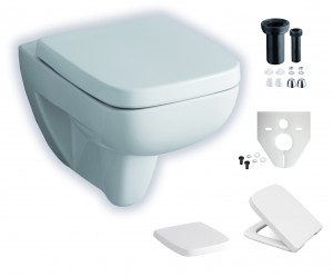 Geberit Renova Plan wandhängendes Tiefspül-WC mit KeraTect-Beschichtung 202150600