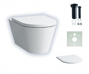 Laufen Kartell spülrandloses, wandhängendes-Tiefspül-WC H8203370000001