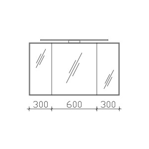 Pelipal Solitaire 6005 Spiegelschrank 1200