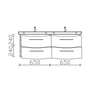Pelipal Solitaire 6005 Waschtischunterschrank 1370