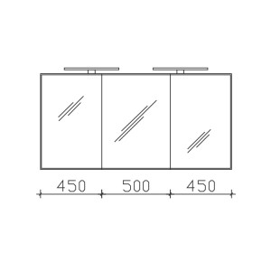Pelipal Solitaire 6005 Spiegelschrank 1400