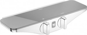 HA Brause-Therm.-Batterie für Wandaufbau Hansaemotion 5863 0172 84 grau/chrom