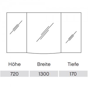 Pelipal Contea Spiegelschrank 1300