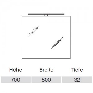 Pelipal Solitaire 6005 Flächenspiegel 800
