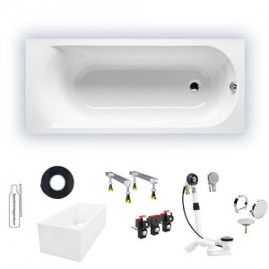 Riho Rechteck-Badewanne Miami 150x70 cm / weiß BB58005