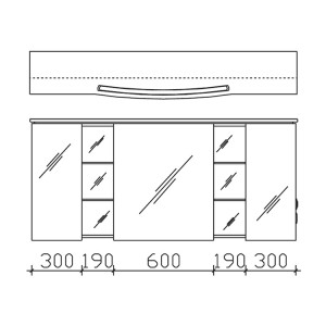 Pelipal Contea Spiegelschrank 1580