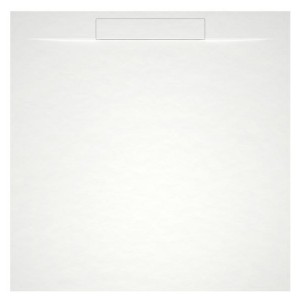 ISOLA 90x90x3/Schiefer wei´┐Ż matt Duschwanne in Schieferoptik