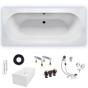 Riho Rechteck-Badewanne Carolina 170x80 cm / weiß B055001005 AKTIONSPREIS