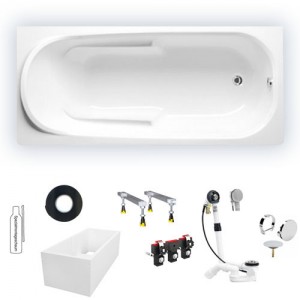 Riho Rechteck-Badewanne Columbia 175x80 cm / weiß BA04005