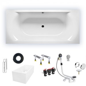 Riho Rechteck-Badewanne Linares rechts,  180x80 B142001005 AKTIONSPREIS