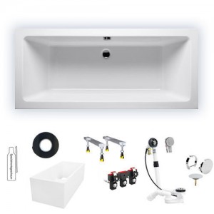 Riho Rechteck-Badewanne Lusso 170x75 cm / weiß B007001005 AKTIONSPREIS